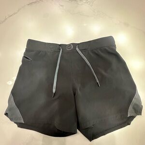 Hylete Black Athletic Shorts with Drawstring Waistband